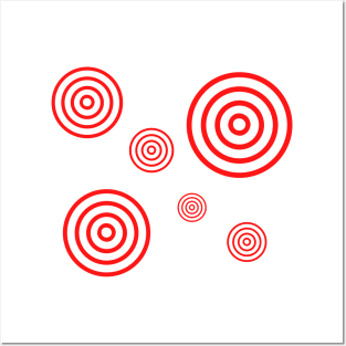 red target archery design Posters and Art